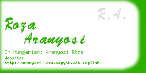 roza aranyosi business card